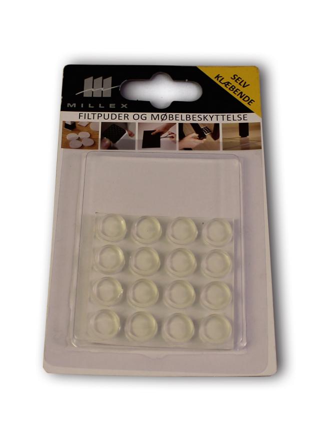 MILLEX 16STK STOOTDEMPER Ø13X4MM TRANSPARANT