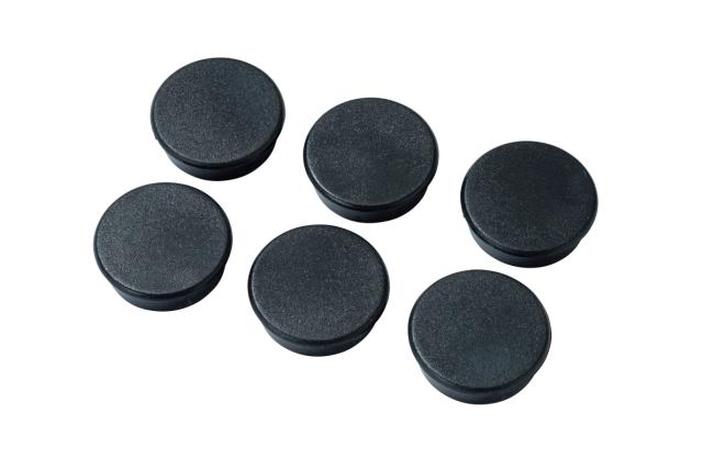 MAGNEET 6STK ZWART Ø25MM  