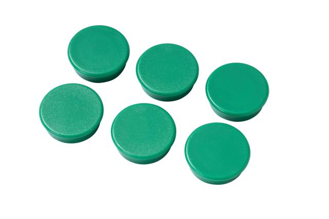 MAGNEET 6STK GROEN Ø25MM  