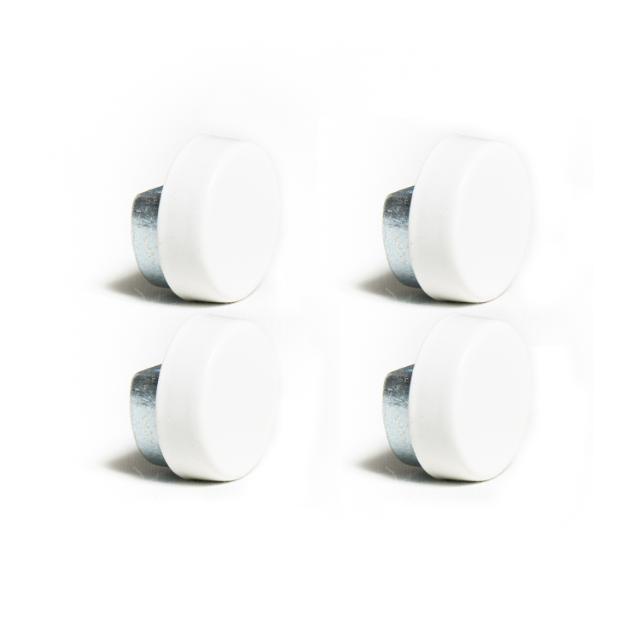 MILLEX SPIEGELBESLAG 4ST. ROND MAT WIT