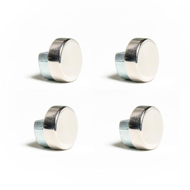 MILLEX SPIEGELBESLAG 4ST. ROND CHROOM