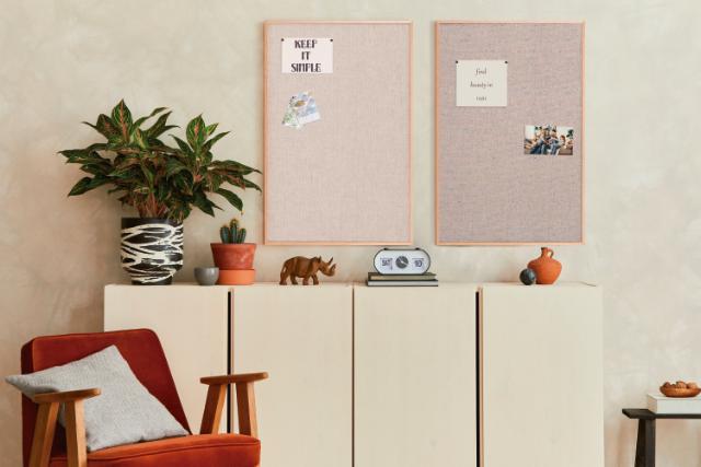 MILLEX SOFTBOARD MET HOUTEN FRAME STOF GRIJS