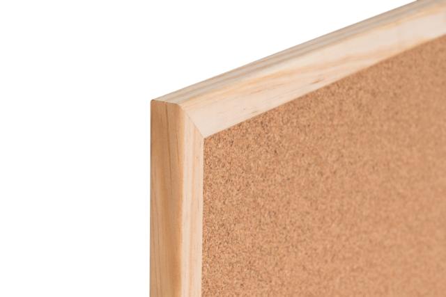 MILLEX ECO COMBIBORD MET WIT FRAME RECHTHOEKIG 60X40CM - KURK/MAGNEET