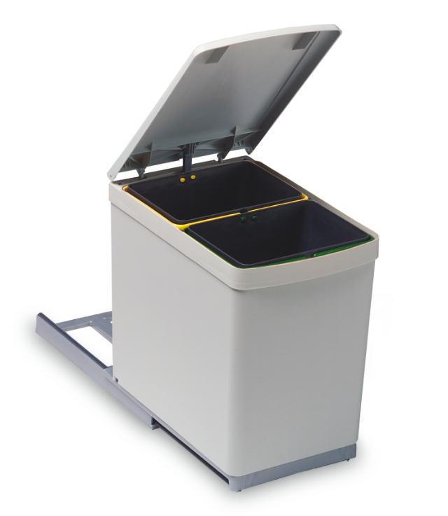 AFVALSYSTEEM RVS 2STK 7,5 L SPANDE GRIJS
