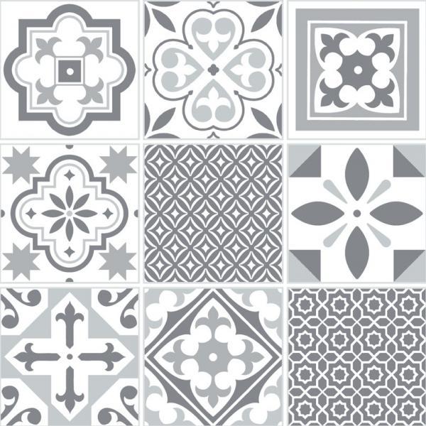 D-C-FIX CLASSIC VLOERTEGELS - GREY ORIENTAL TILES