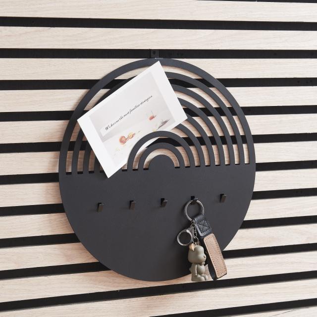 MILLEX MEMOBORD ROND 30CM MET 5 HAKEN VOOR AK.PANELEN ZWART