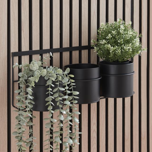 MILLEX FRAME MET 3 PLANTEN EN OPBERGBAKJES VOOR AKK.PANELEN ZWART