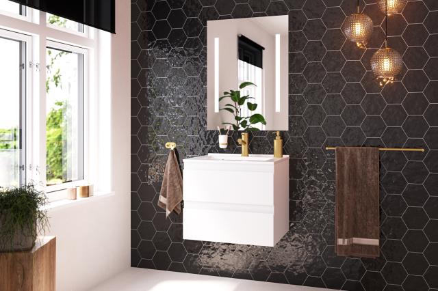 VENEDIG BADKAMERMEUBEL 60 CM – WIT HOOGGLANS
