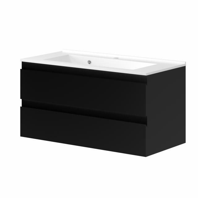 VENEDIG BADKAMERMEUBEL 100 CM – MAT ZWART