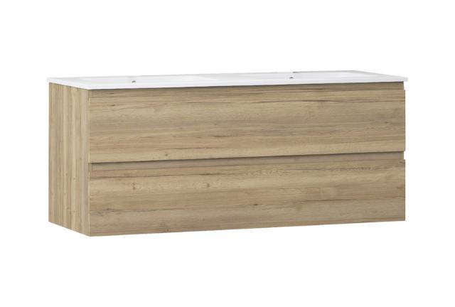 NORTIQ BRAZIL MEUBELSET 2 LADES INCL WASTAFEL 120CM EIK HALIFAX