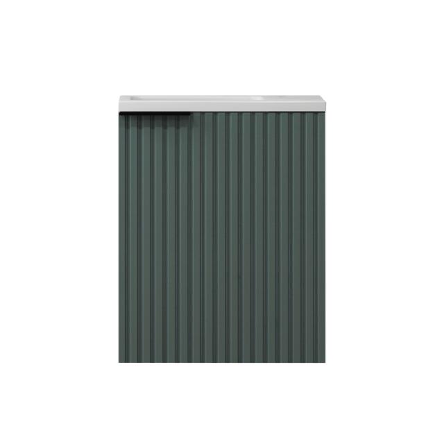NORTIQ VERONA FONTEINPACK 1 DEUR INCL. OMKEERBARE WASTAFEL EN SPIEGEL DUSTY GROEN