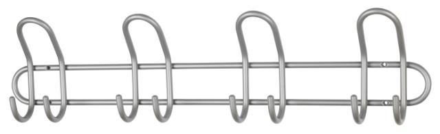 CLASSIC KAPSTOKHAAK 4 HAKEN MAT ZILVER UNIVERSEEL