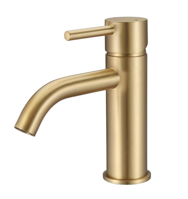 NORTIQ FORDHAM WASTAFELKRAAN M/PUSH-UP - ANTIEK MESSING