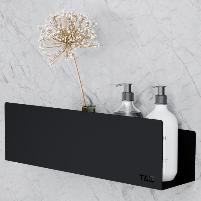 T&B BADKAMER WANDPLANK - MEDIUM T2 20CM - MAT ZWART 