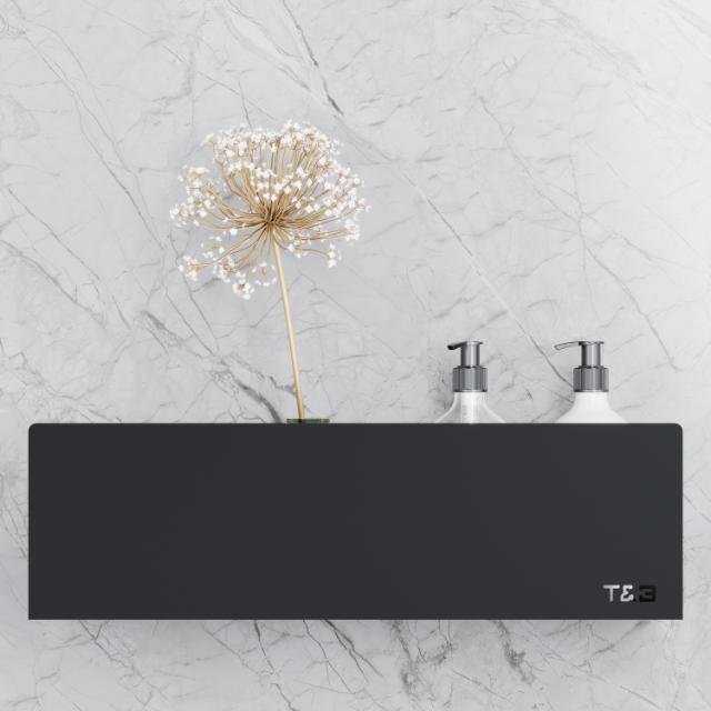 T&B BADKAMER WANDPLANK - MEDIUM T2 20CM - MAT ZWART 