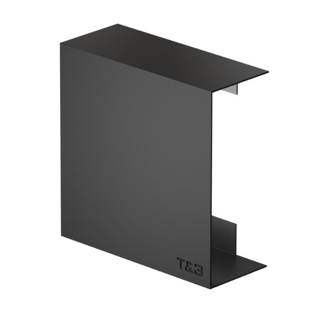 T&B BADKAMER WANDPLANK - T3 25CM - MAT ZWART 