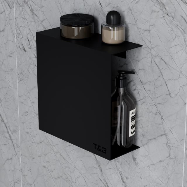 T&B BADKAMER WANDPLANK - T3 25CM - MAT ZWART 