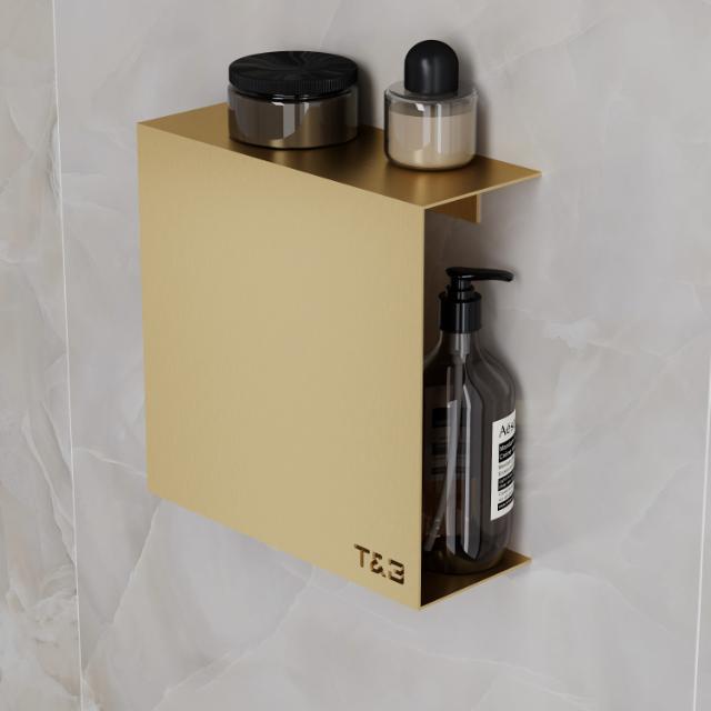 T&B BADKAMER WANDPLANK - T3 25CM - GEBORSTELD GOUD