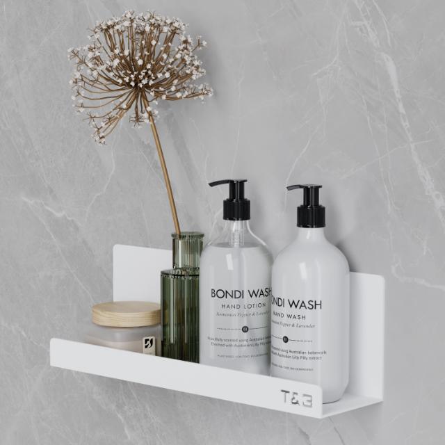 T&B BADKAMER WANDPLANK - T4 30CM - MAT WIT