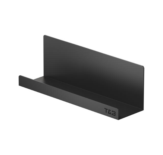 T&B BADKAMER WANDPLANK - T4 30CM - MAT ZWART