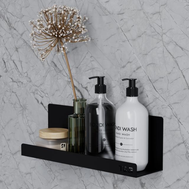 T&B BADKAMER WANDPLANK - T4 30CM - MAT ZWART