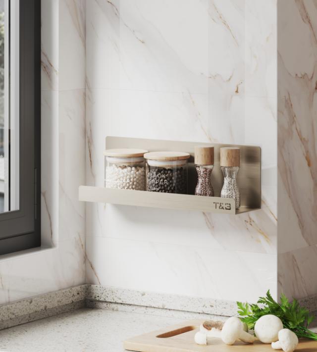 T&B BADKAMER WANDPLANK - T4 30CM - BEIGE