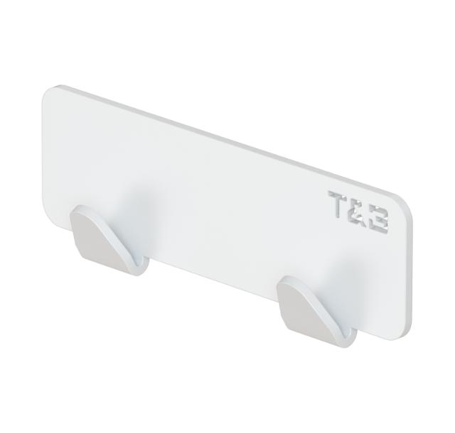T&B DUBBELE HAAK - MAT WIT