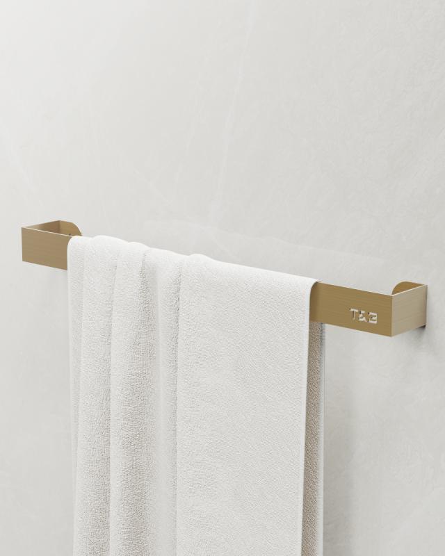 T&B HANDDOEKSTANG - 2 - GEBORSTELD GOUD