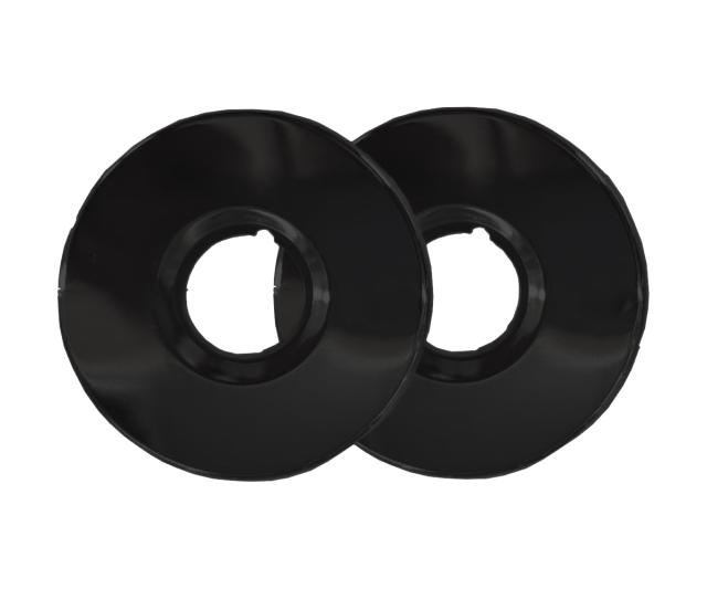 NORTIQ 2 STUKS ROZETTEN 80MM – MAT ZWART