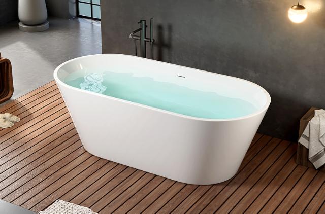 NORTIQ VERBIA BADKUIP - 170 X 80 CM - WIT HOOGGLANS